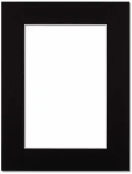 Passepartout Black with White Border 13x18