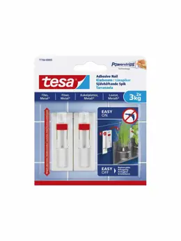 Tesa Powerstrips fliser og metall 2x3kg justerbar