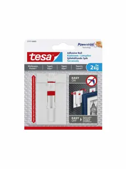 Tesa Powerstrips Tapet og Gips 2x2kg justerbar