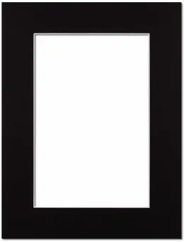 Passepartout Sort med Hvid kant 40x50