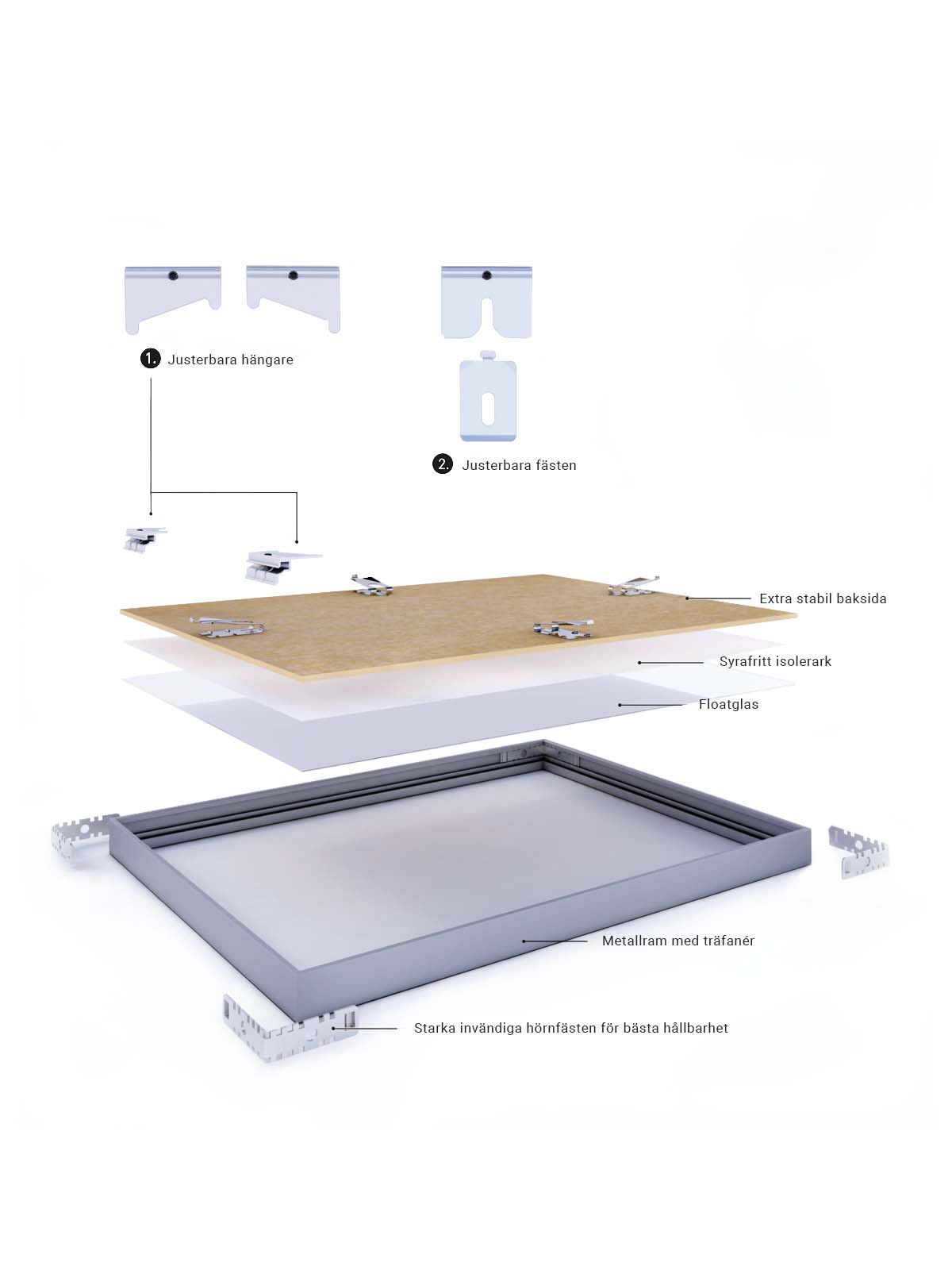 Frame Nielsen Alpha White Oak 70x100 - FRAME IT