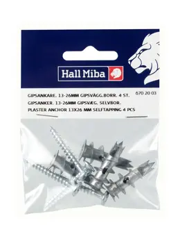 Hall Miba Gipsanker 13-26mm Gipsvegg 4-p